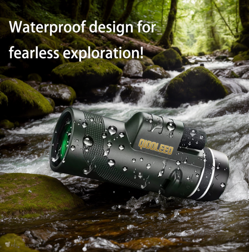 80×100 Monocular Telescope High Powered Monocular for Adults Monocular for Smartphone Adapter Monocular Telescope Hunting Wildlife Bird Watching Travel Camping Hiking Green