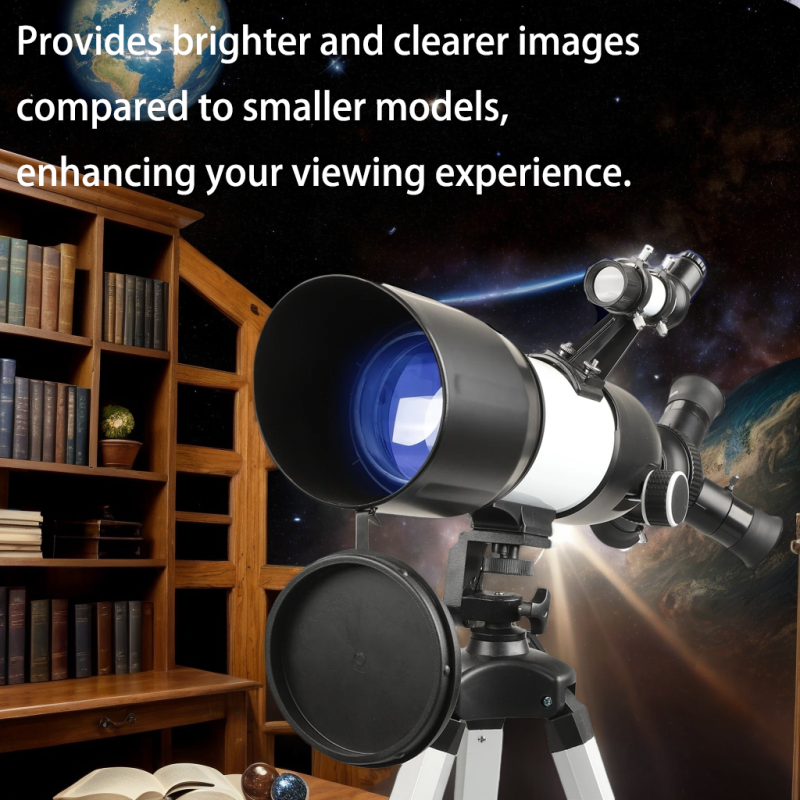 Telescope, 80mm Large Aperture Telescope for Astronomy Beginners, Adults and Kids, 3 Rotatable Eyepieces Professional Refractor Telescope for View Moon Landscape and Planet
