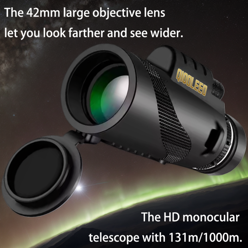 80×100 Monocular Telescope High Powered Monocular for Adults Monocular for Smartphone Adapter Monocular Telescope Hunting Wildlife Bird Watching Travel Camping Hiking Green