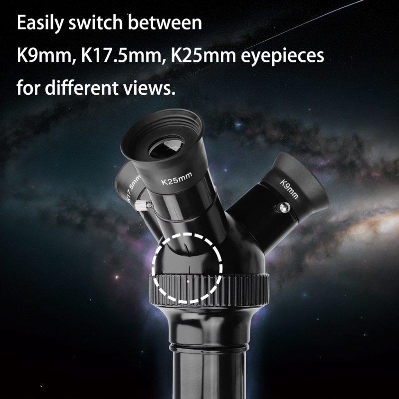 Telescope, 80mm Large Aperture Telescope for Astronomy Beginners, Adults and Kids, 3 Rotatable Eyepieces Professional Refractor Telescope for View Moon Landscape and Planet