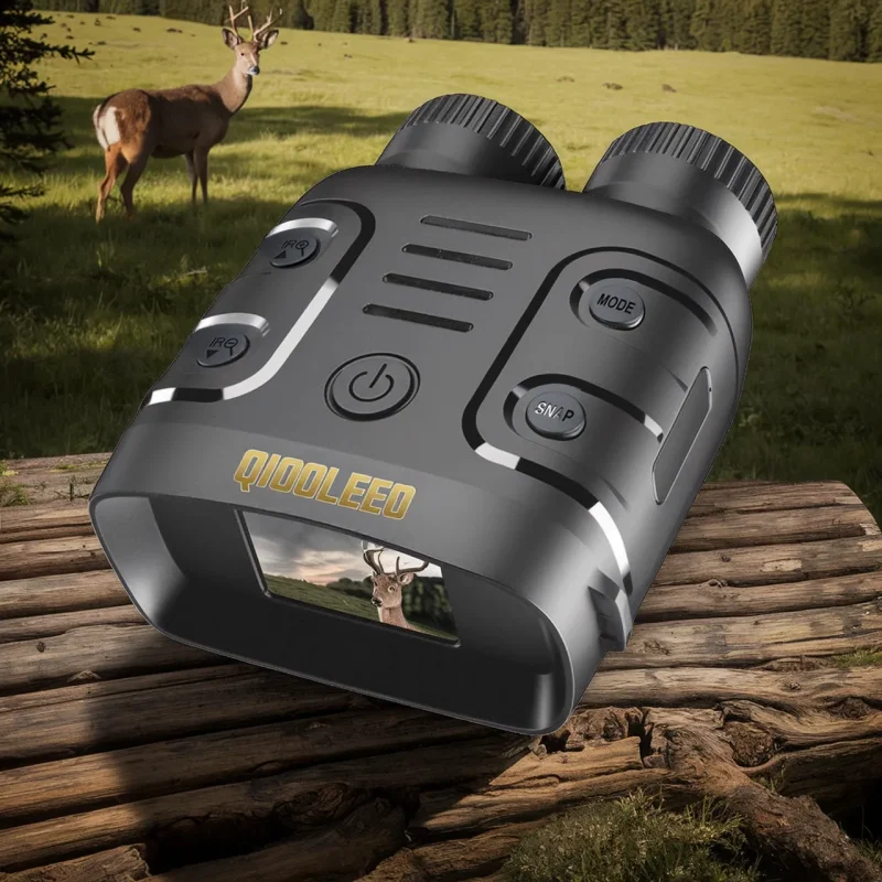 a-digital-night-vision-device-placed-on- 5X HD Digital Zoom Night Vision Camera Binoculars – Enhanced Infrared Telescope for Long-Distance Hunting & Camping – Built-in Rechargeable Battery Ensures Uninterrupted Adventure