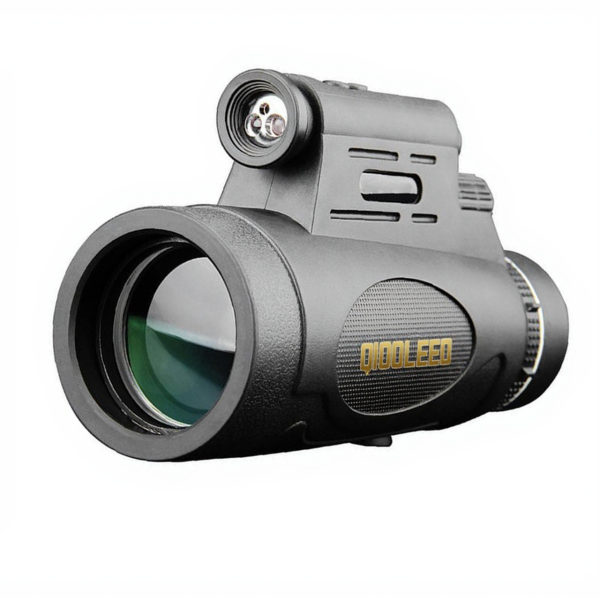 12×42 HD Monocular Telescope with Flashlight, BAK4 Prism, FMC Lens, Portable Zoom Optical Handheld Telescope, Rubber Material, Manual Focus for Camping, Travel – Day & Night Vision Outdoor Monocular