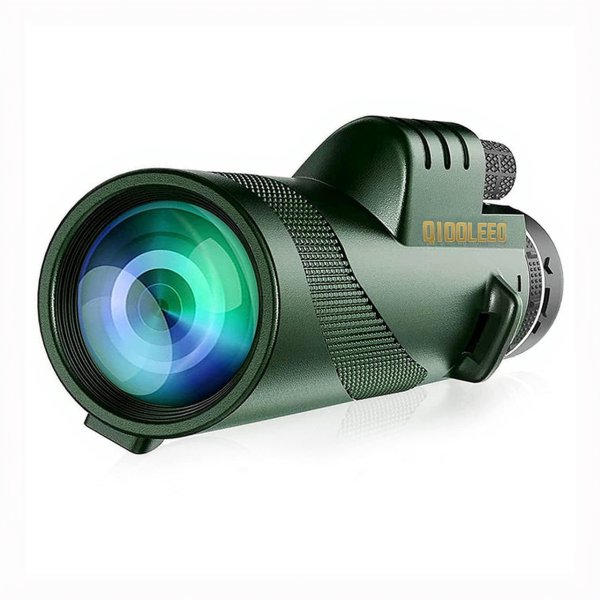 80×100 Monocular Telescope High Powered Monocular for Adults Monocular for Smartphone Adapter Monocular Telescope Hunting Wildlife Bird Watching Travel Camping Hiking Green
